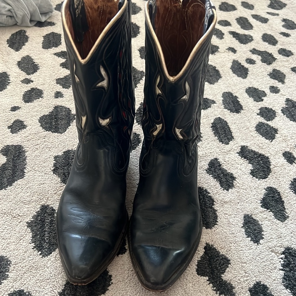 Vintage ACME Inlay Cowboy Boots RARE - Picture 5 of 5